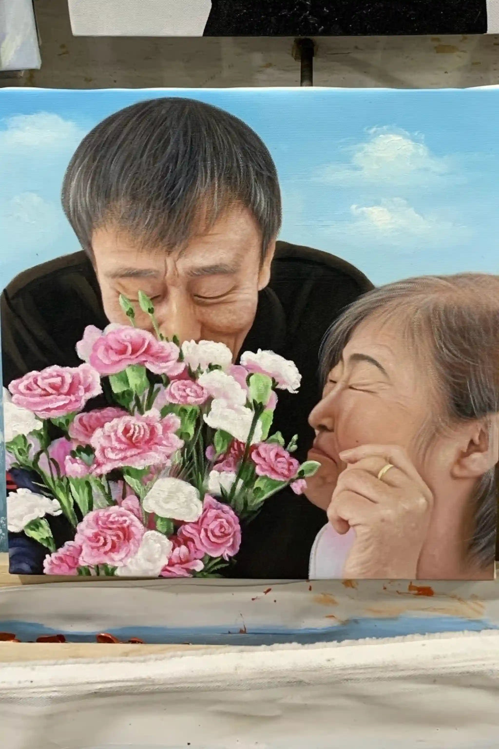 Custom Parent Portrait from Photo on Canvas