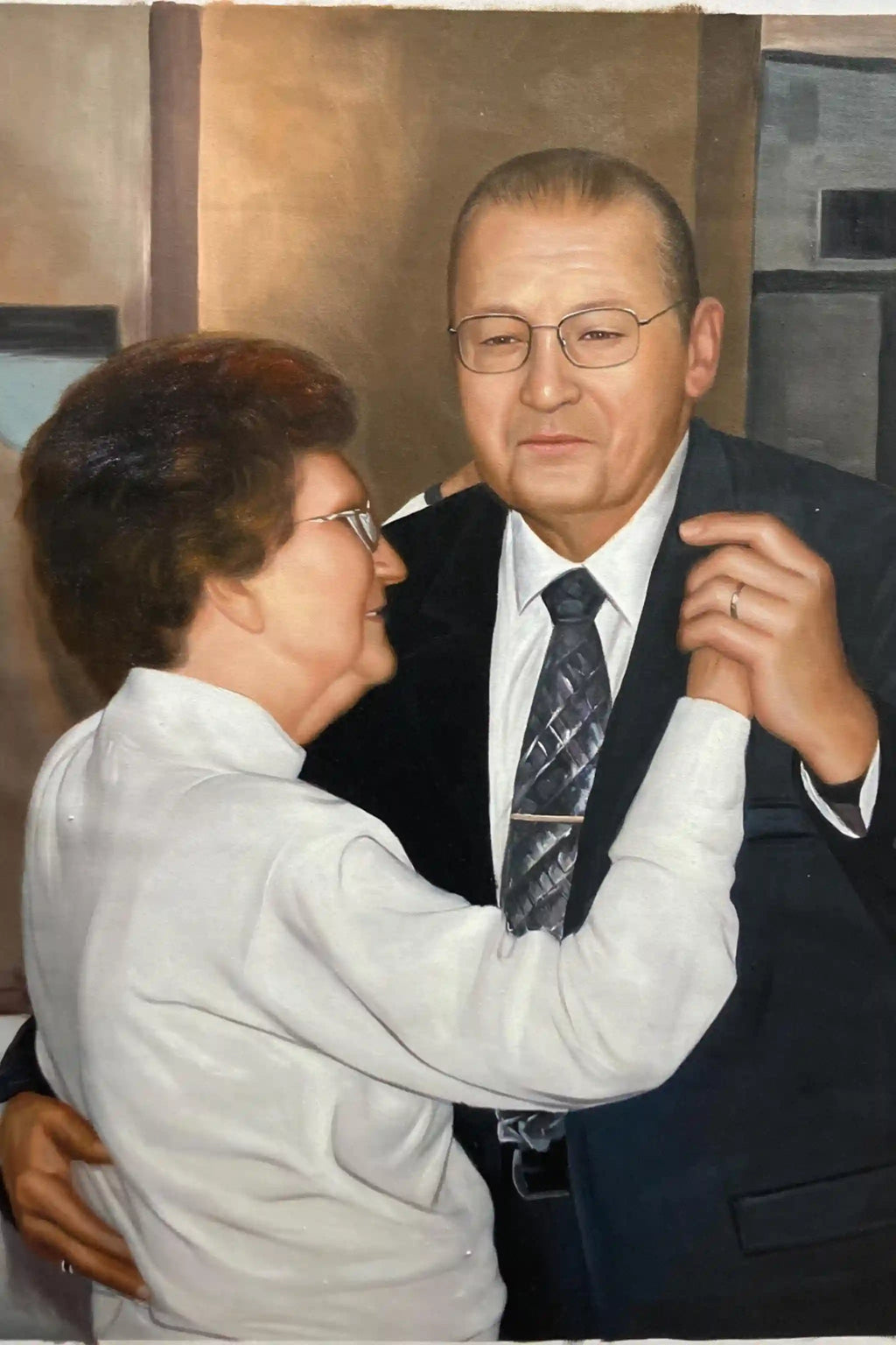 Custom Parent Portrait from Photo on Canvas