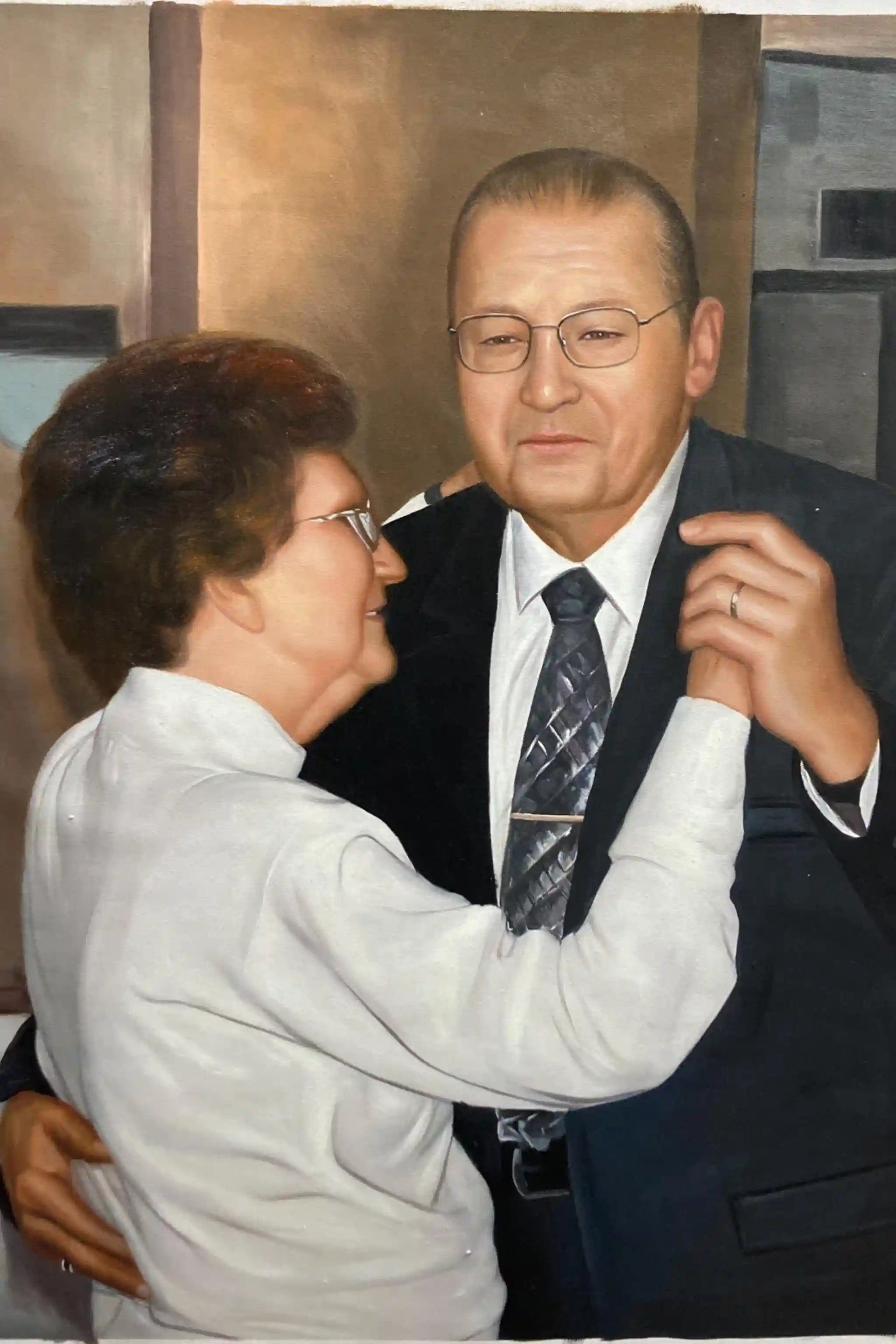 Custom Parent Portrait from Photo on Canvas